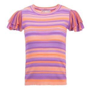 Alice + Olivia Kenia Ruffle Sleeve Top